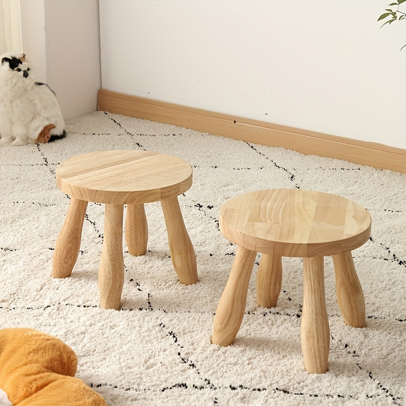 Detachable Solid Wood Stool Round Small Stool Modern Foyer Shoe Changing Stool