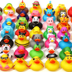 Colorful Rubber Ducks Toys for Kids - Bath, Birthday, Baby Showers