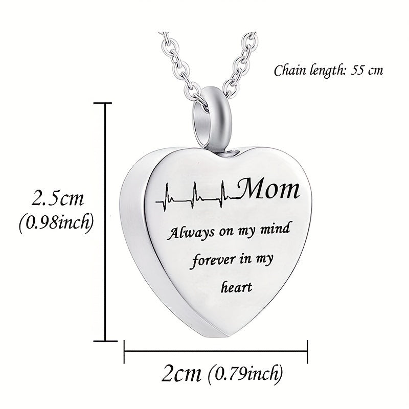 Dad Heart Cremation Urn Necklace For Ashes