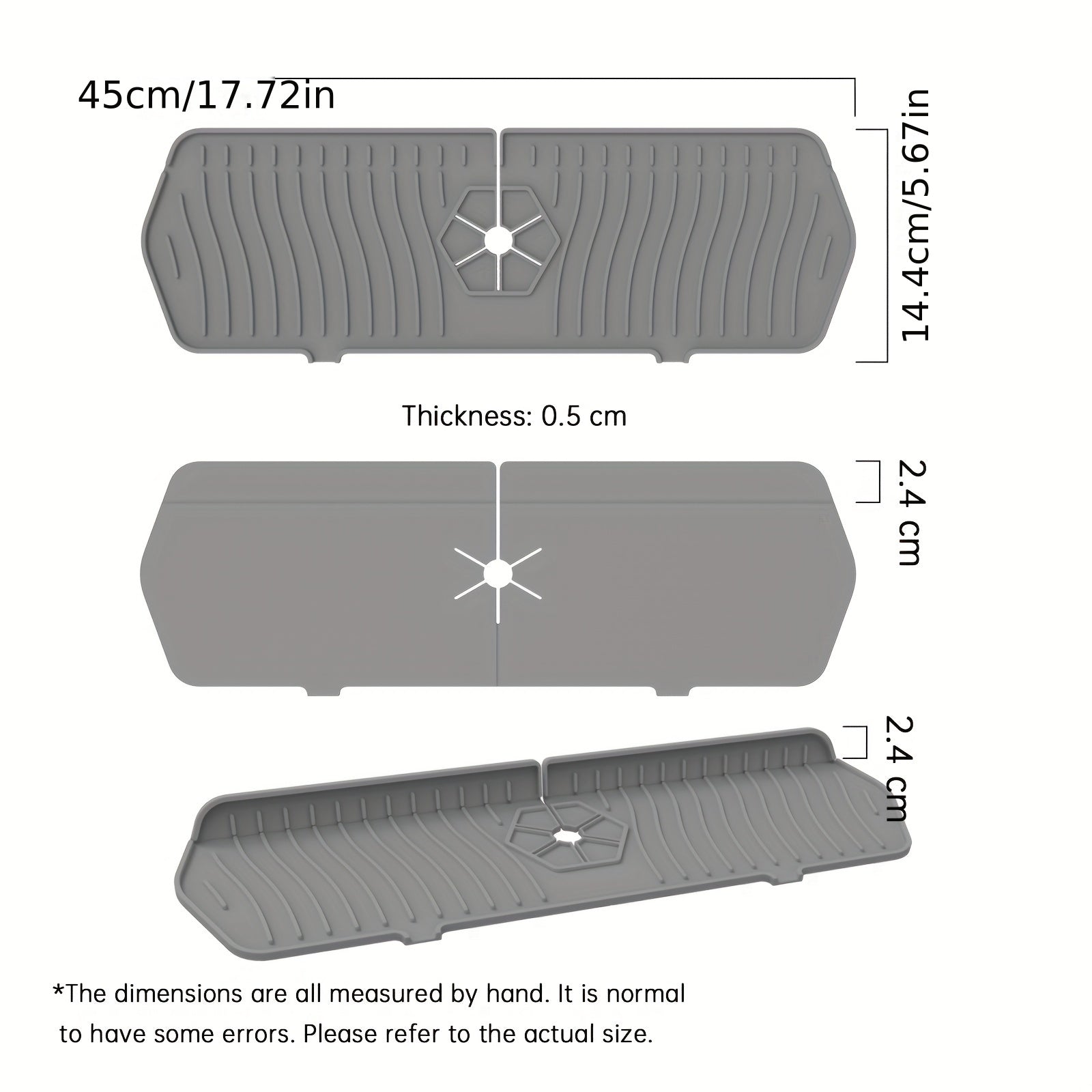 Silicone Kitchen Faucet Splash Guard and Drying Mat
