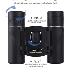 Portable HD Binoculars for Travel Camping Hiking