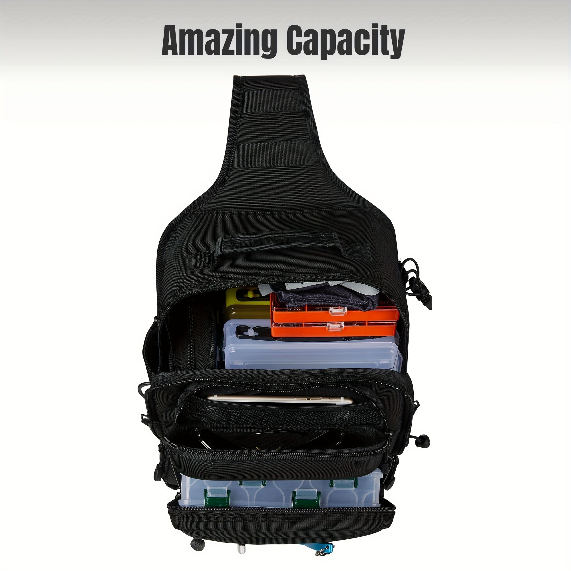 Fishing Tackle Backpack With Rod Holder Large Capacity Multi-functional Backpack