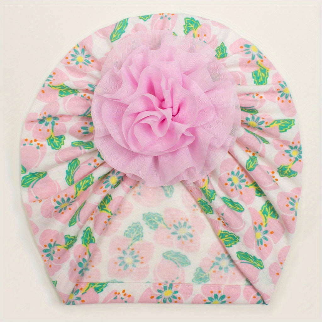 Soft Printed Donut Baby Hat for Newborns