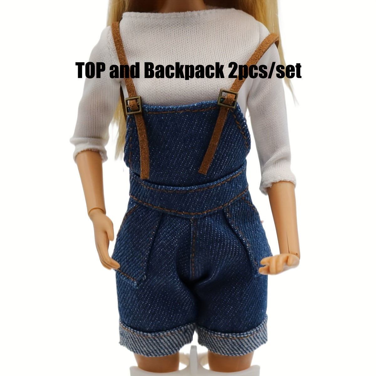 Denim Doll Costume Set 2pcs for 11.81 Inch Dolls