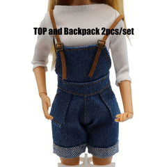 Denim Doll Costume Set 2pcs for 11.81 Inch Dolls