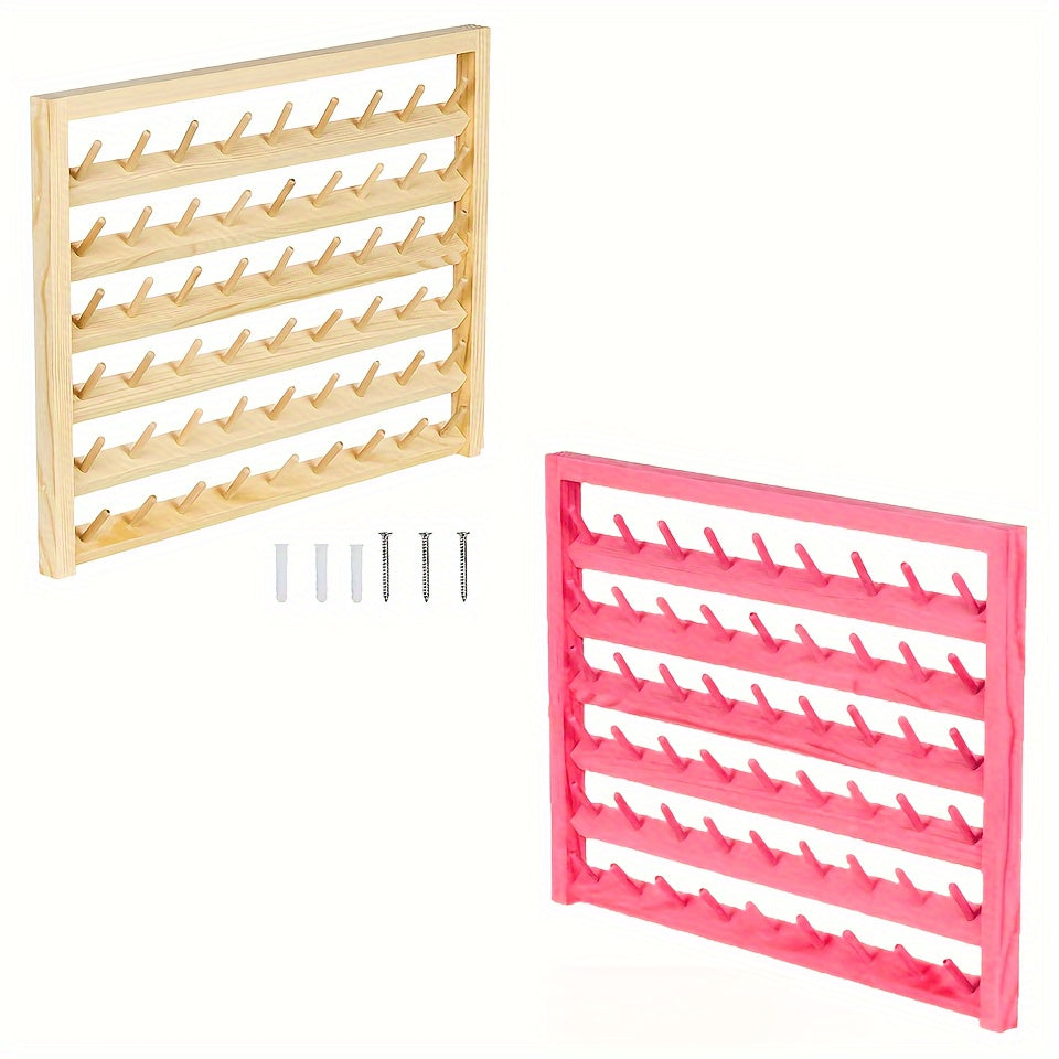 Wooden Thread Holder Wall Mounted Sewing Rack