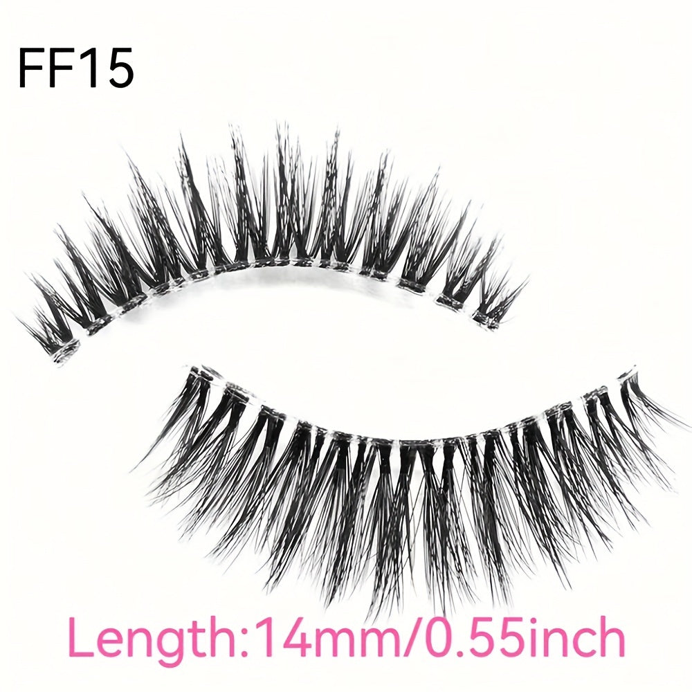 3 Pairs 3D Transparent False Eyelashes Multiple Styles Natural Look