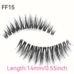 3 Pairs 3D Transparent False Eyelashes Multiple Styles Natural Look