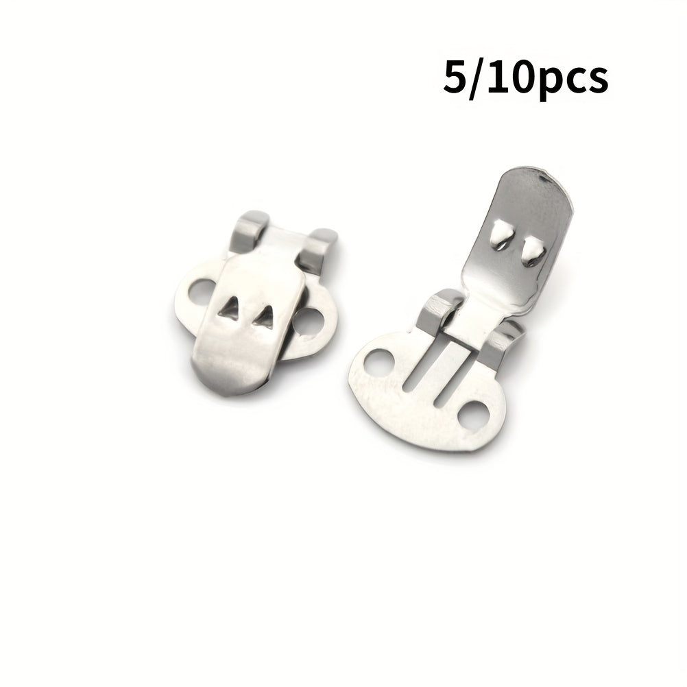 10Pcs Stainless Steel Flower Shoes Clips DIY Craft Buckles Silvery