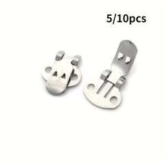 10Pcs Stainless Steel Flower Shoes Clips DIY Craft Buckles Silvery