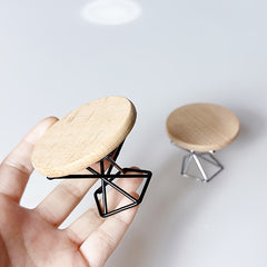 Dollhouse Mini Coffee Table Round Model for Kitchen Play
