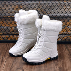 Women's Non-Slip Snow Boots Warm Winter High Tube Boots