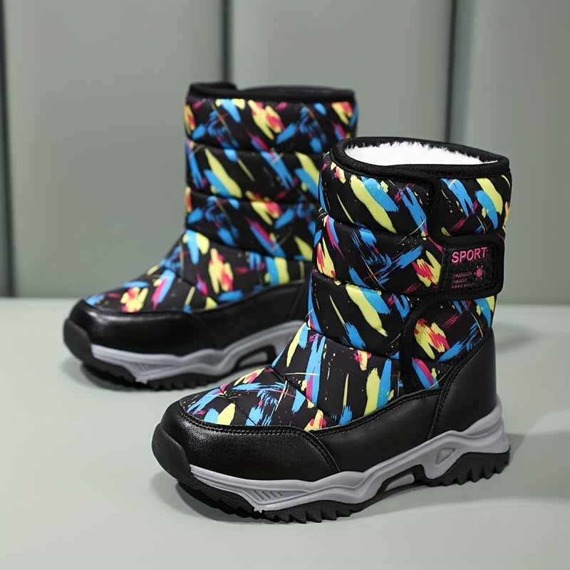 Men's Camo Snow Boots Warm Fleece Cozy Ankle Boots