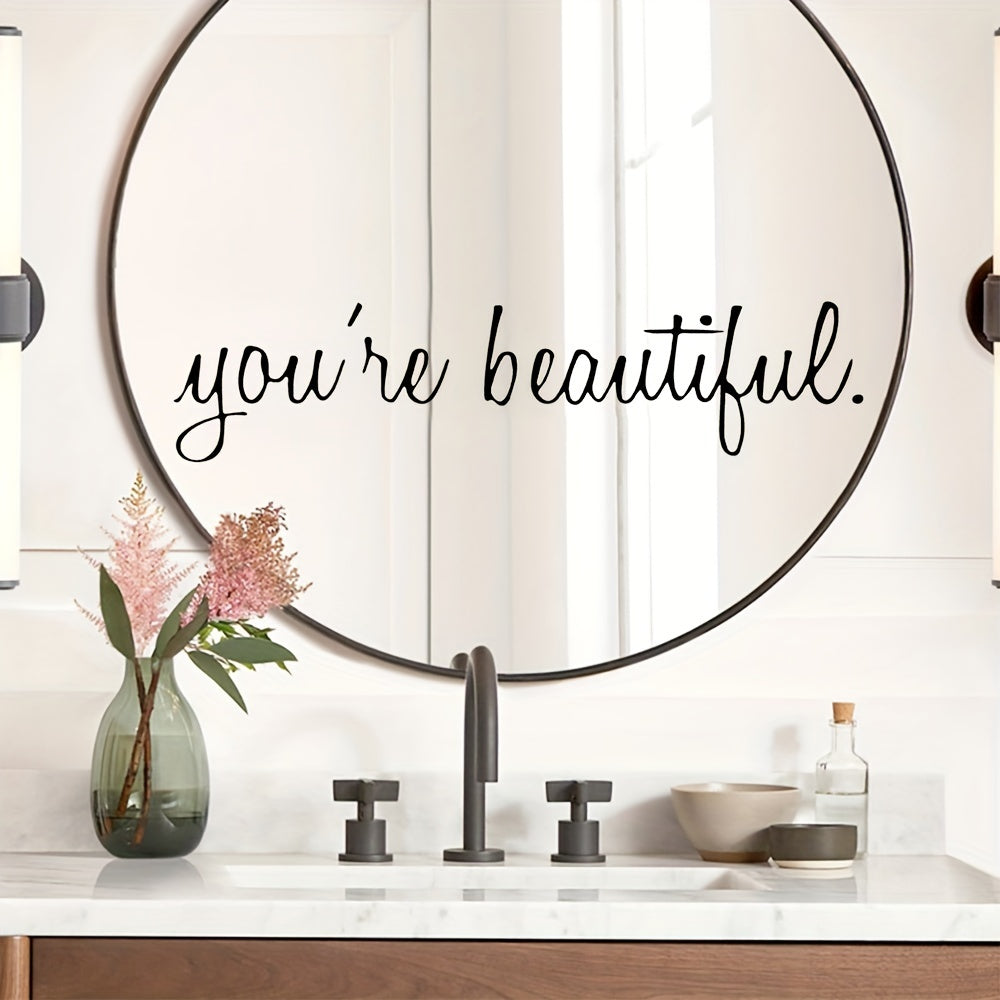 Mirror Decorative Sticker You Are Very PVC Material Pure Text
