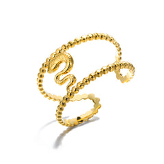 Stainless Steel Open Adjustable Ring Women's Irregular Ring