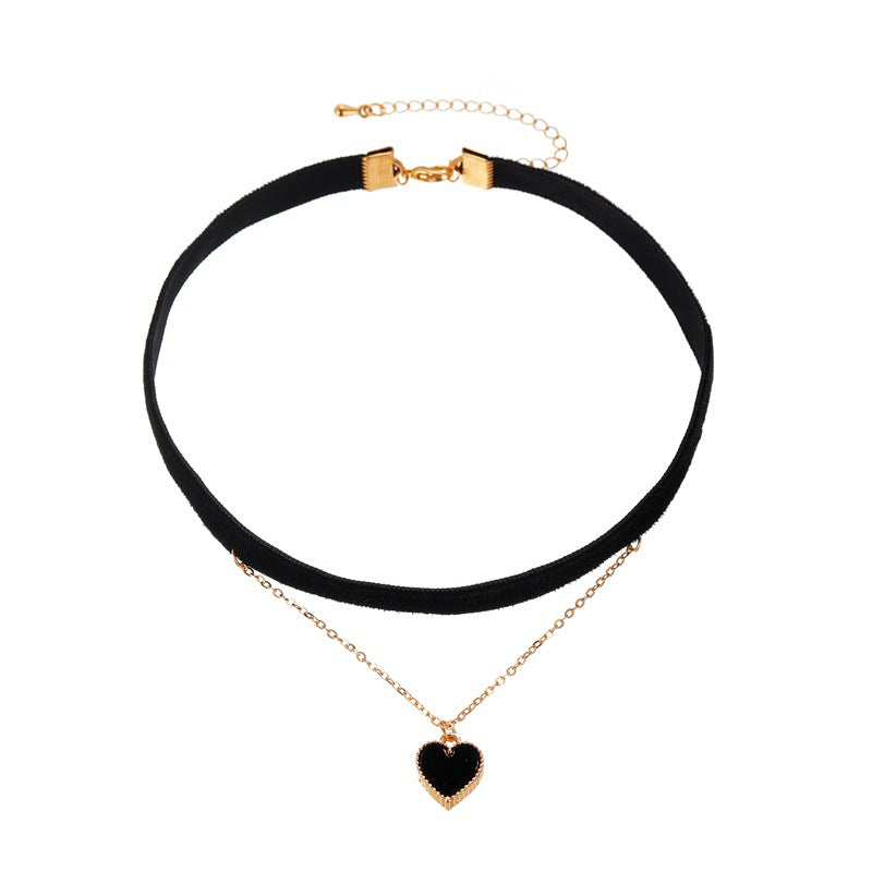 Velvet Choker Collar Necklace Vintage Clavicle Chain for Women Girl