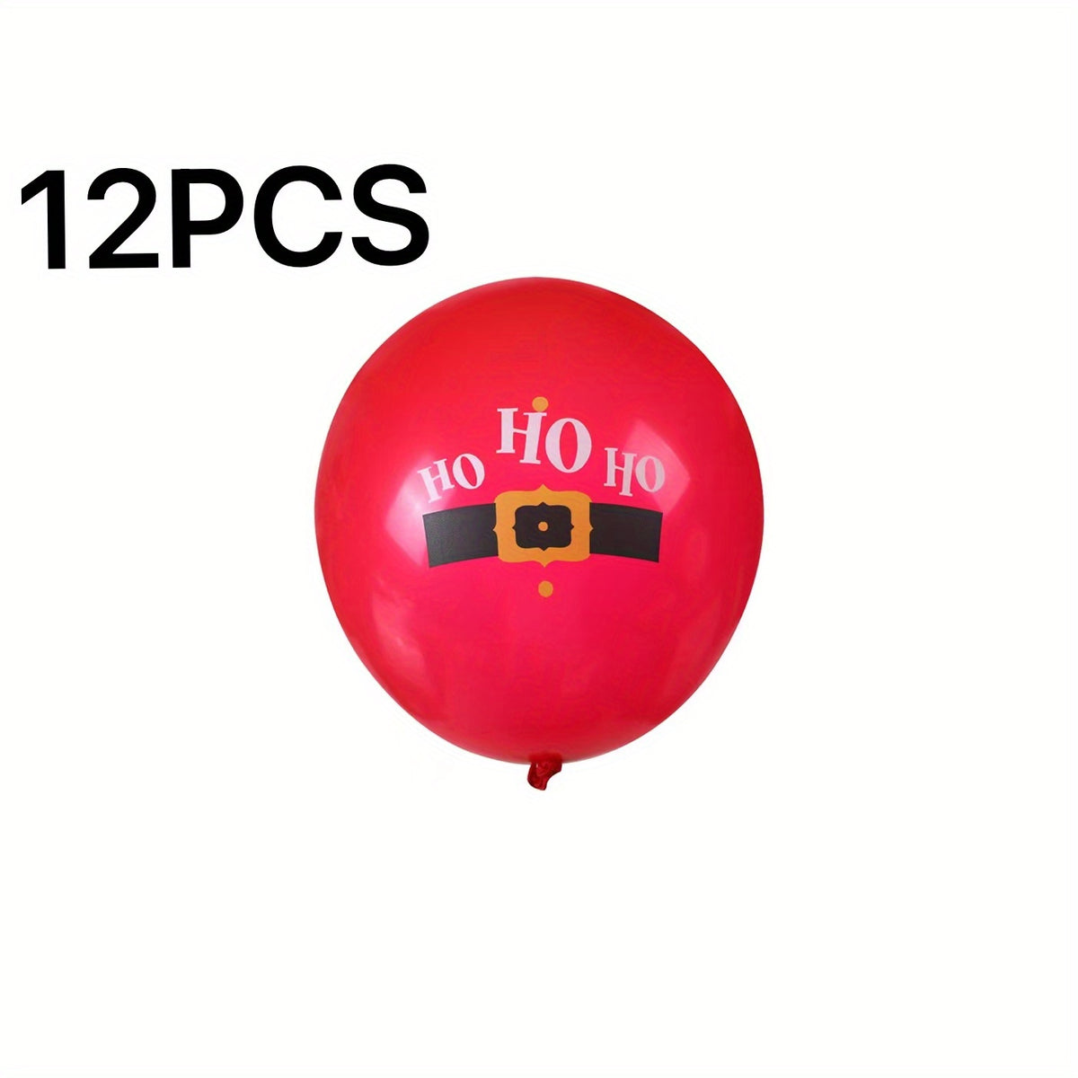 12pcs Red Christmas Balloon Santa Claus Belt Latex Party Decoration
