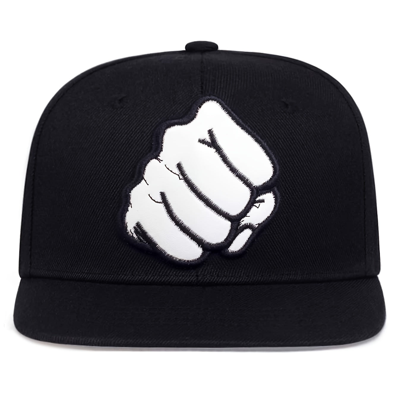 Fist Patched Baseball Cap Outdoor Sun Hat Flat Brim Cap