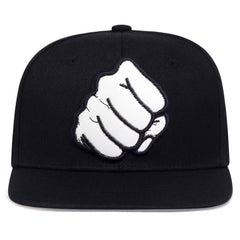 Fist Patched Baseball Cap Outdoor Sun Hat Flat Brim Cap