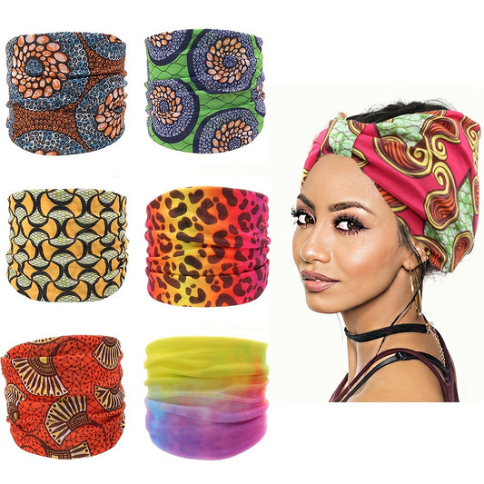 Boho Wide Headband Leopard Flower Print Turban Hairband Women Hair Accessories