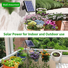 Solar Drip Irrigation Kit System w/ Timer Indoor/Outdoor