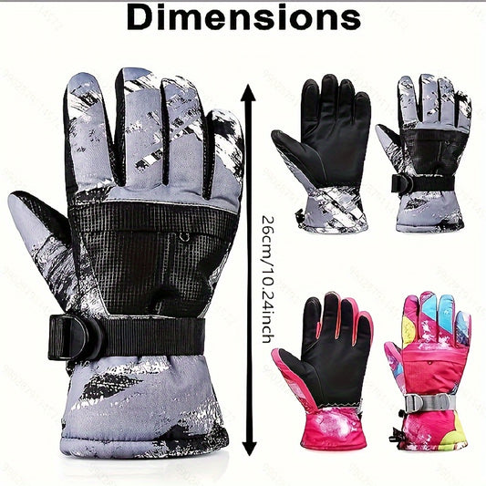Winter Ski Gloves Waterproof Snow Gloves Warm Touchscreen Sports Gloves