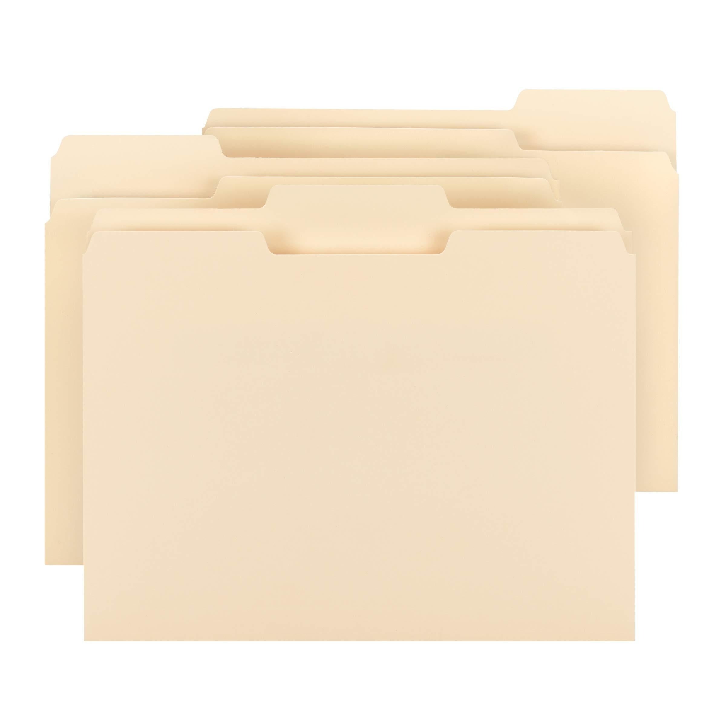 12pcs File Organizer Folders Assorted Positions Letter Size Office Supplies