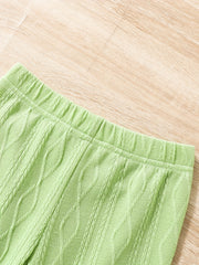 3pc Girls' Argyle Stretchy Legging Pants Set for Spring Fall