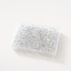 100pcs Transparent Racer Nail Big Head Press Nail in Box