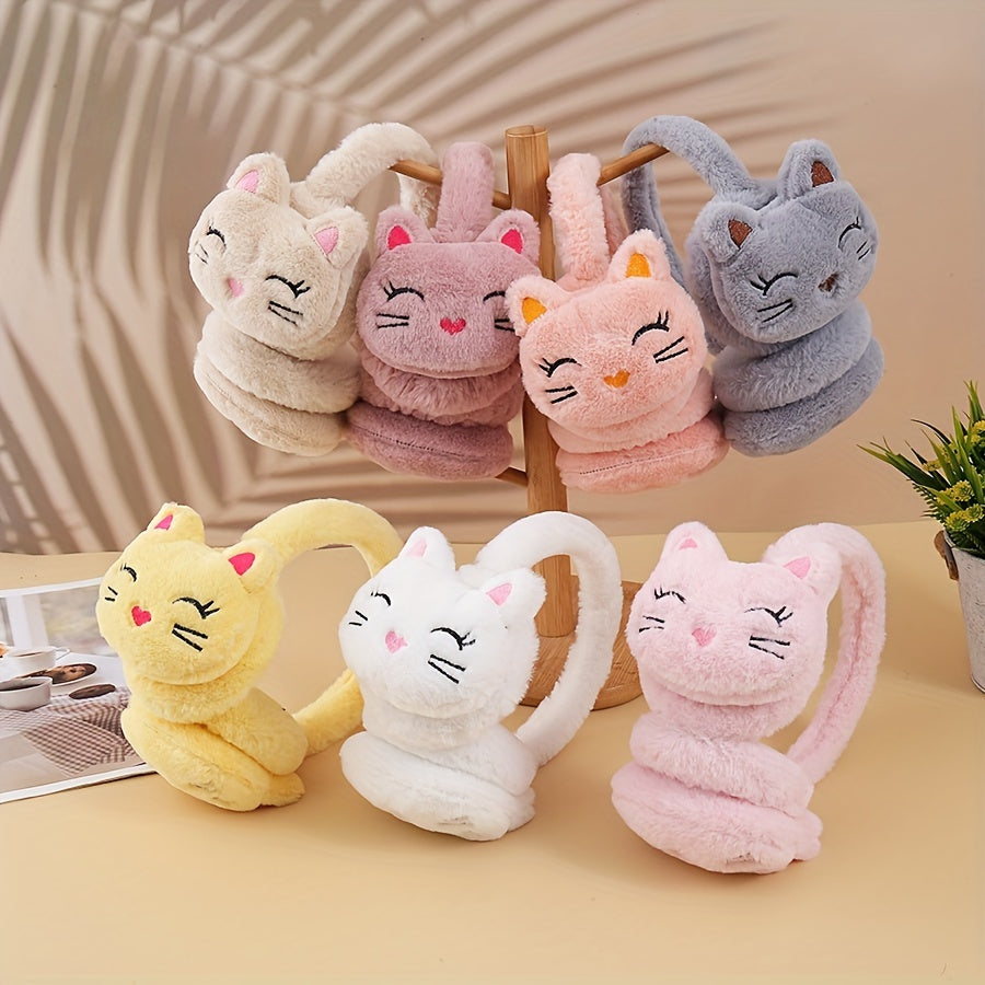 Plush Cartoon Kitten Ear Cover for Autumn/Winter