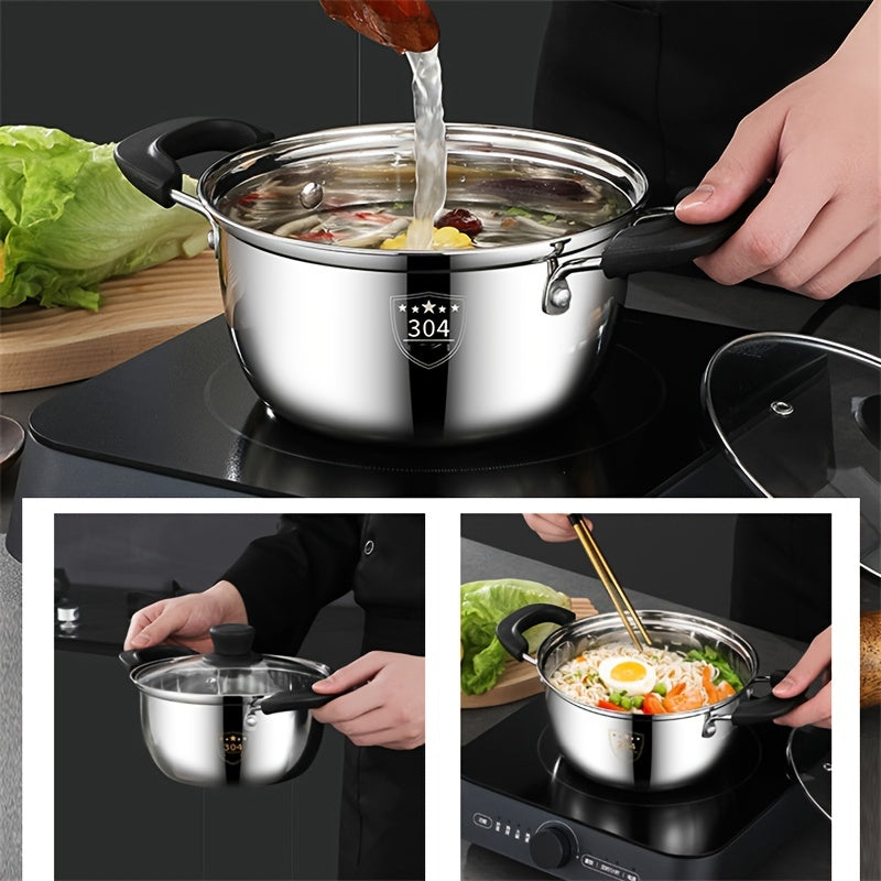 304 Stainless Steel Soup Pot Double Ear Pot Cooking Pot