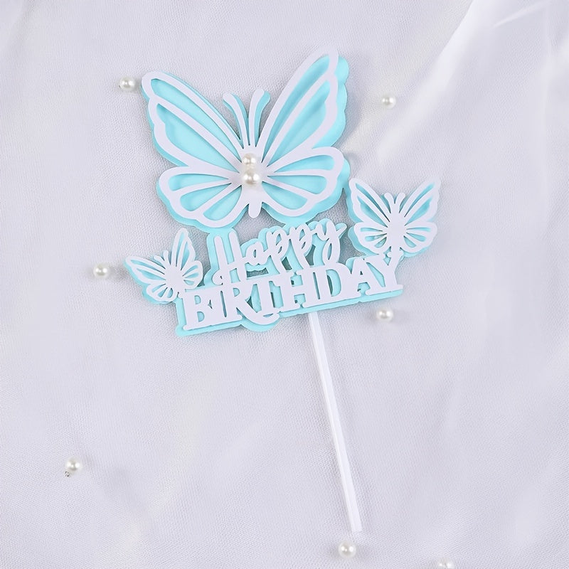 Butterfly Cake Decoration For Girls Happybirthday Butterfly Birthday Cake Insert