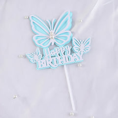Butterfly Cake Decoration For Girls Happybirthday Butterfly Birthday Cake Insert