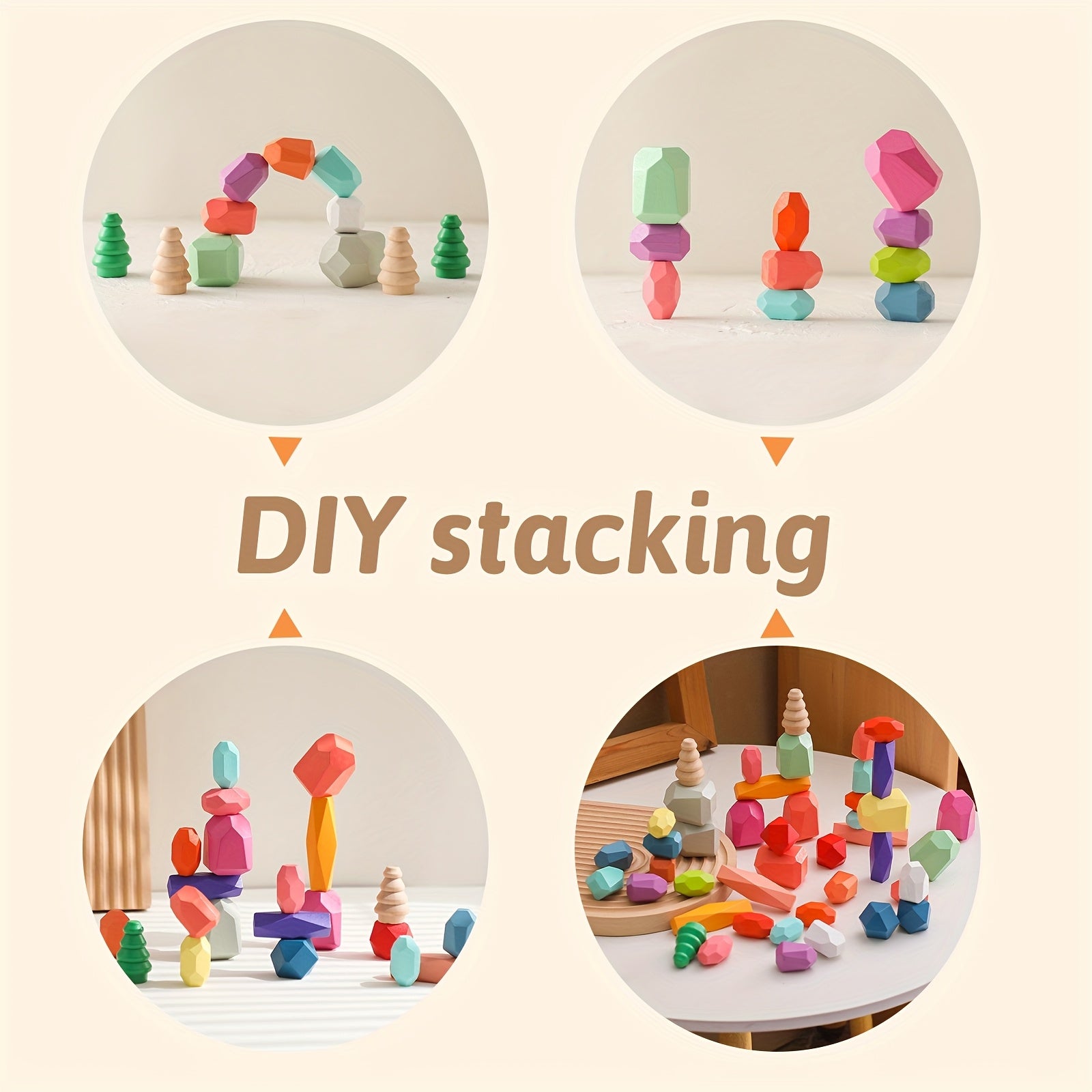 Wooden Stacking Puzzle Balance Toy for Kids