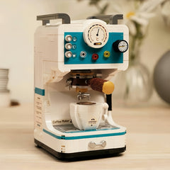 1000 pcs Coffee Machine Building Blocks Wooden Construction Kit