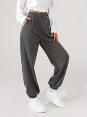 Women's High Waist Sweatpants Autumn Winter Jogger Pants