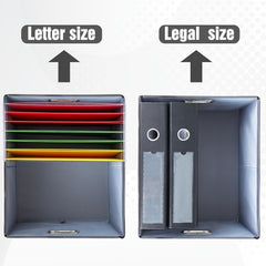 File Sorting Box With Lid File Storage Basket With Handles Household Storage