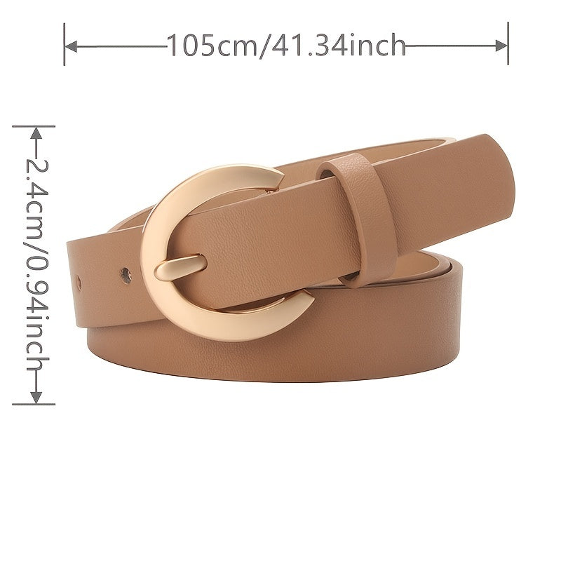 Women's PU Leather Waist Belt for Jeans Pants Dress