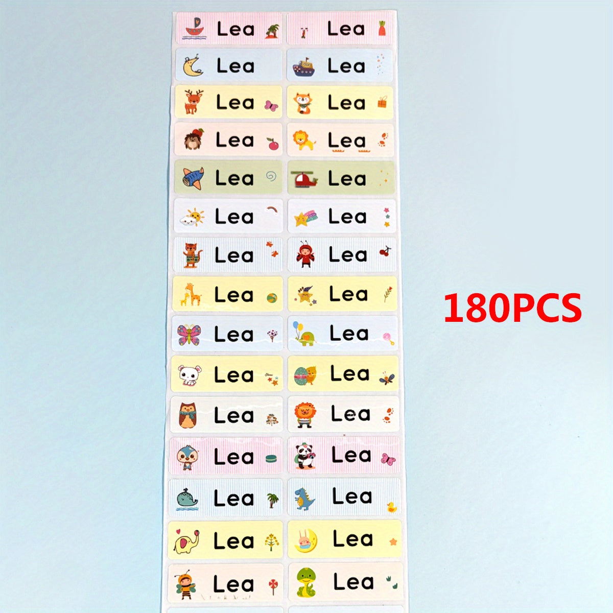 Personalized Name Stickers School Label Colorful
