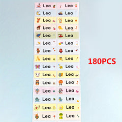 Personalized Name Stickers School Label Colorful