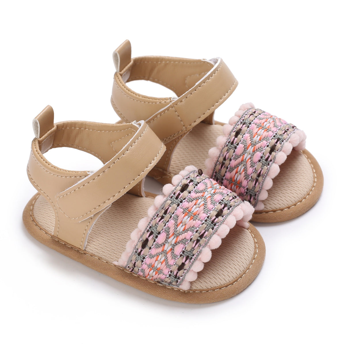 Baby Girls Open Toe Sandals Lightweight Breathable Anti Slip Sandals
