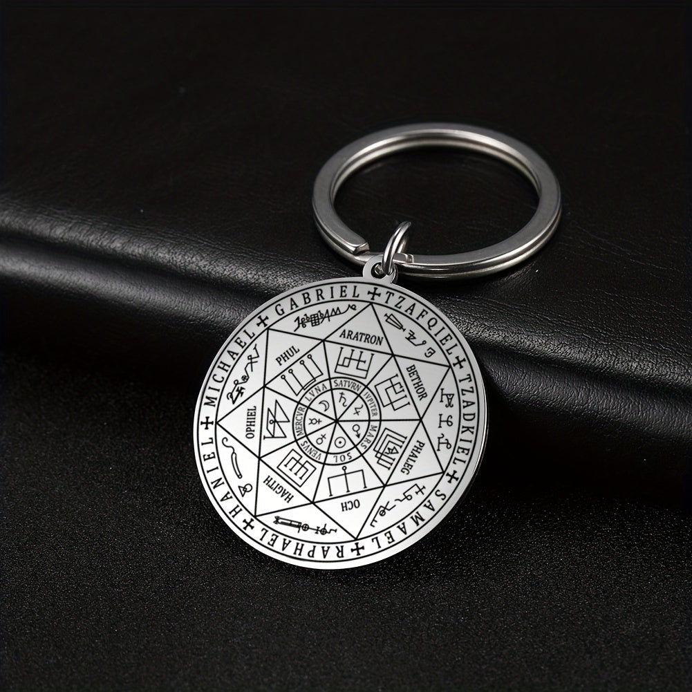 St. Michael Seven Archangels Protection Amulet Keychain