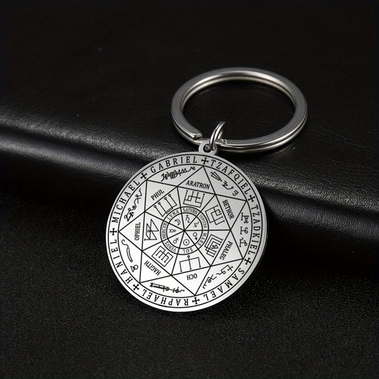 St. Michael Seven Archangels Protection Amulet Keychain
