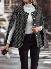  Women's Tweed Cape Sleeve Blazer