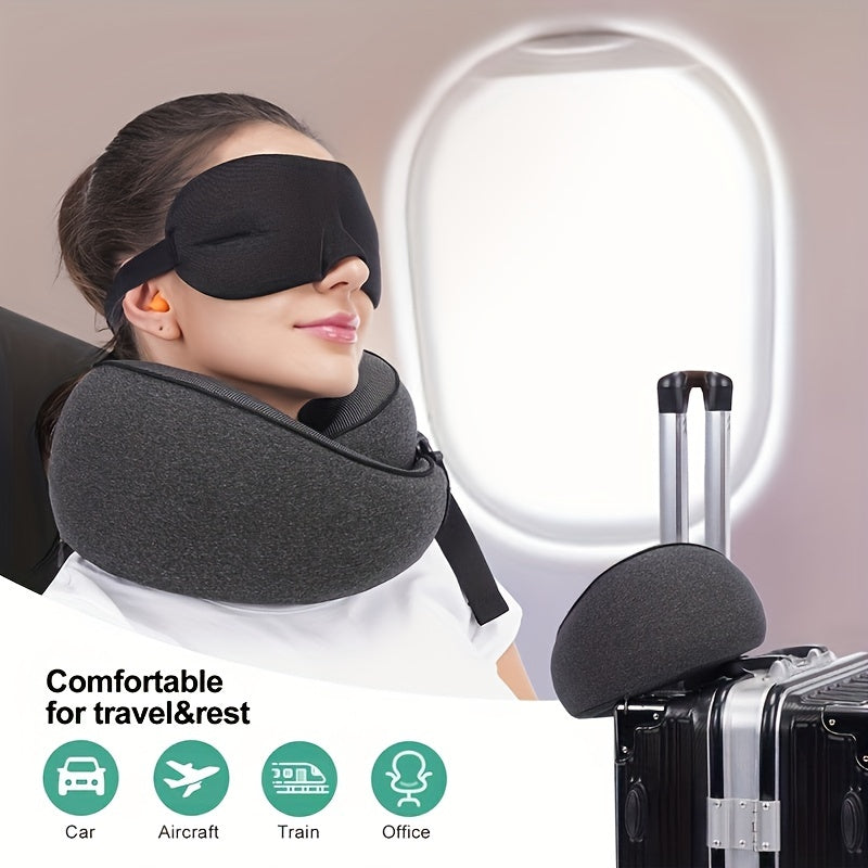 Travel Pillow Memory Foam Neck Pillow Comfortable & Breathable