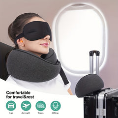 Travel Pillow Memory Foam Neck Pillow Comfortable & Breathable