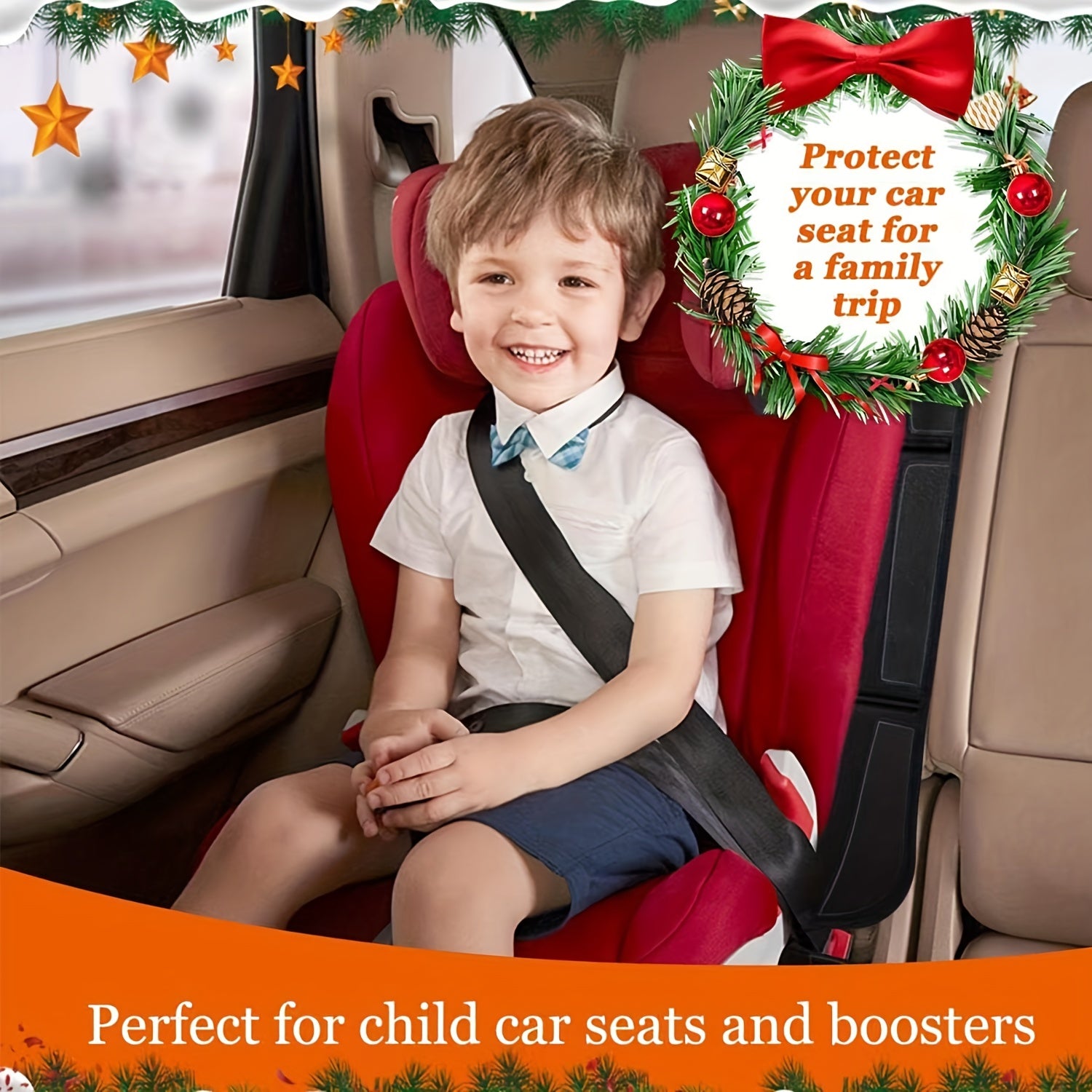 Waterproof Fabric Car Seat Protector Thick Padding for Baby and Pets