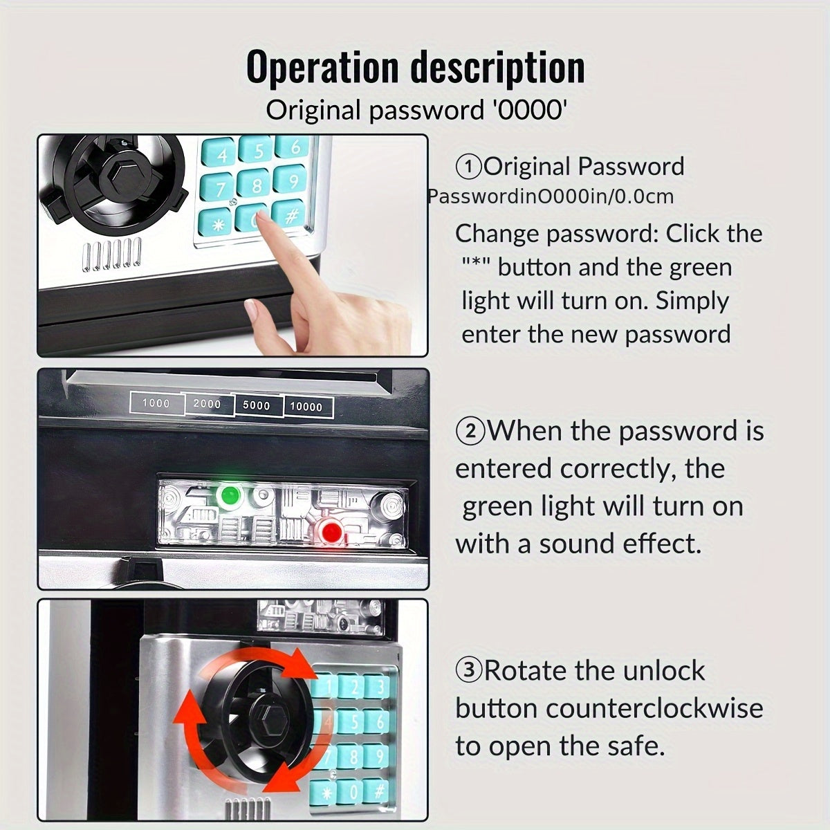 Kids' Smart Savings Bank with ATM Secure Lock