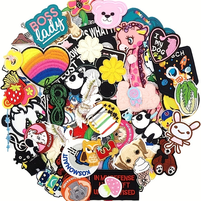 8pcs Iron On Patches Sew On Embroidered Applique DIY Crafts Project