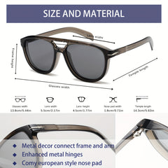 OUWEN Classic Polarized Aviator Sunglasses Vintage Sun Shade Glasses